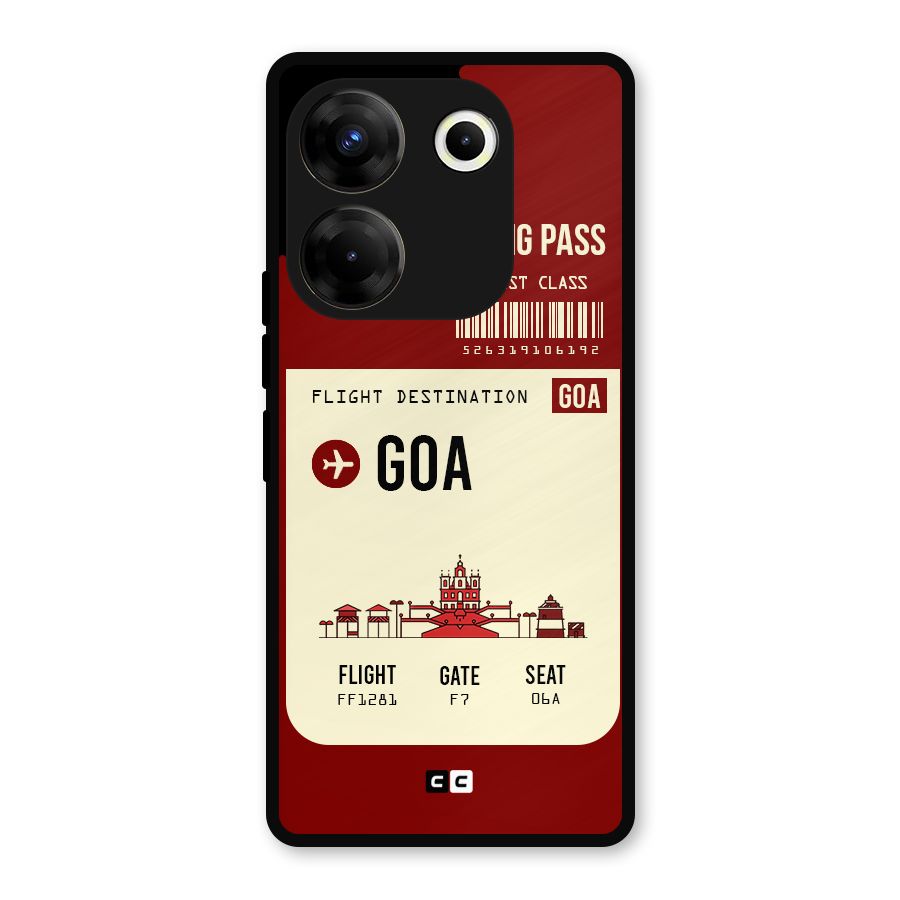 Goa Boarding Pass Metal Back Case for Tecno Camon 20