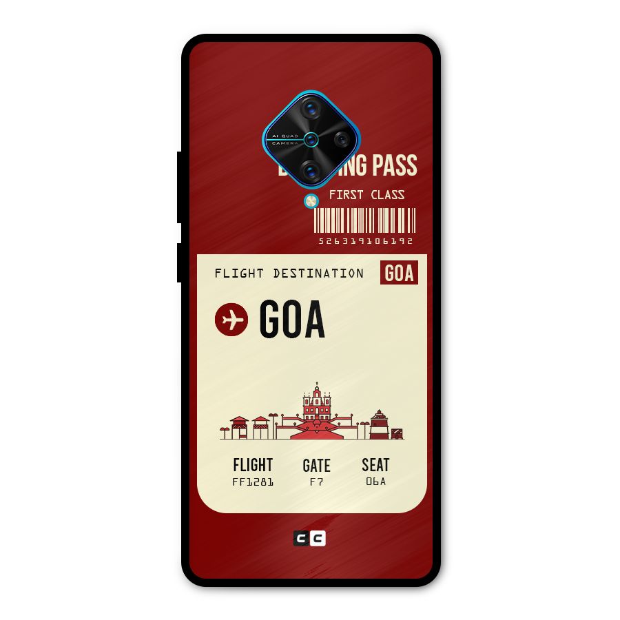 Goa Boarding Pass Metal Back Case for Vivo S1 Pro