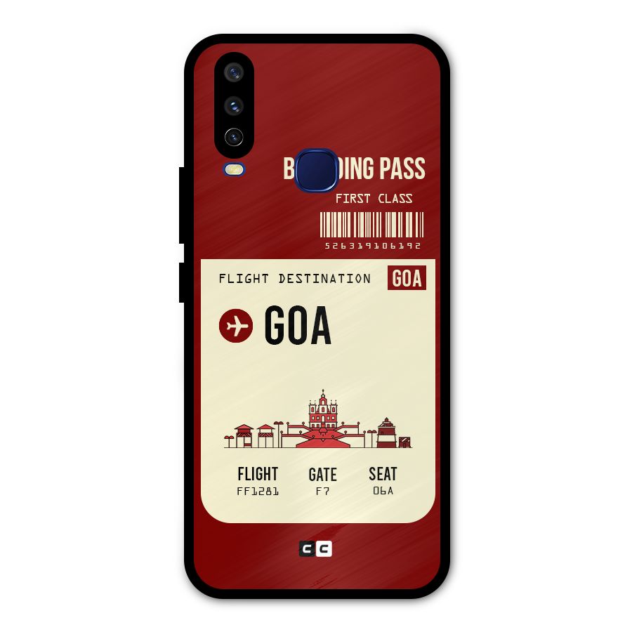 Goa Boarding Pass Metal Back Case for Vivo V17