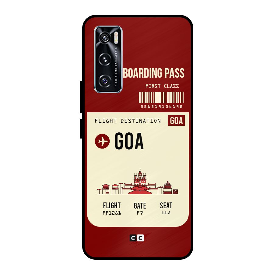Goa Boarding Pass Metal Back Case for Vivo V20 SE