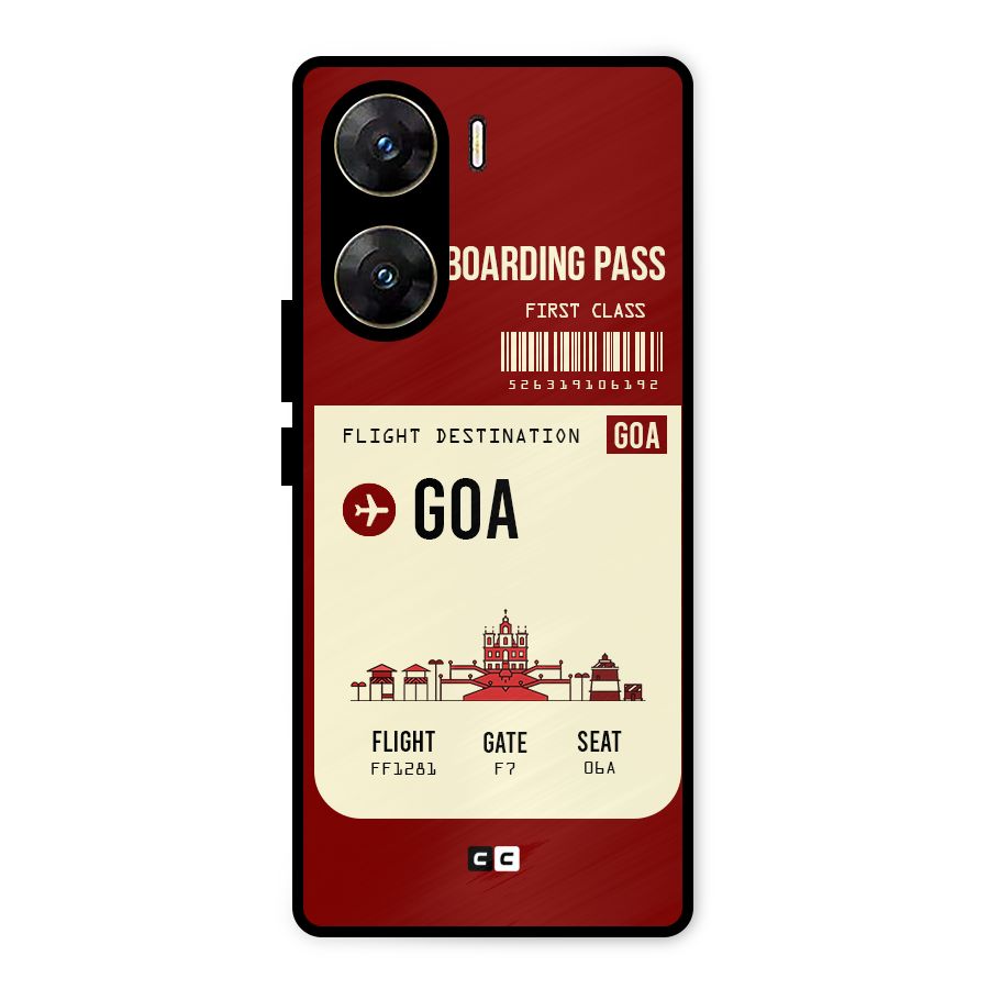 Goa Boarding Pass Metal Back Case for Vivo V29e