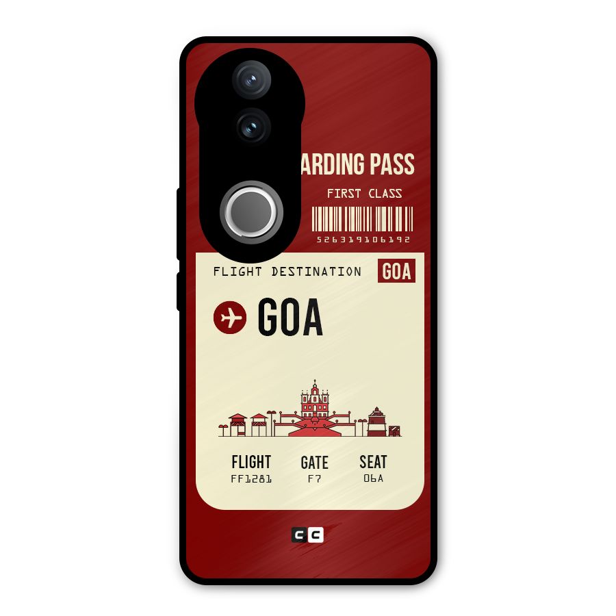 Goa Boarding Pass Metal Back Case for Vivo V50e
