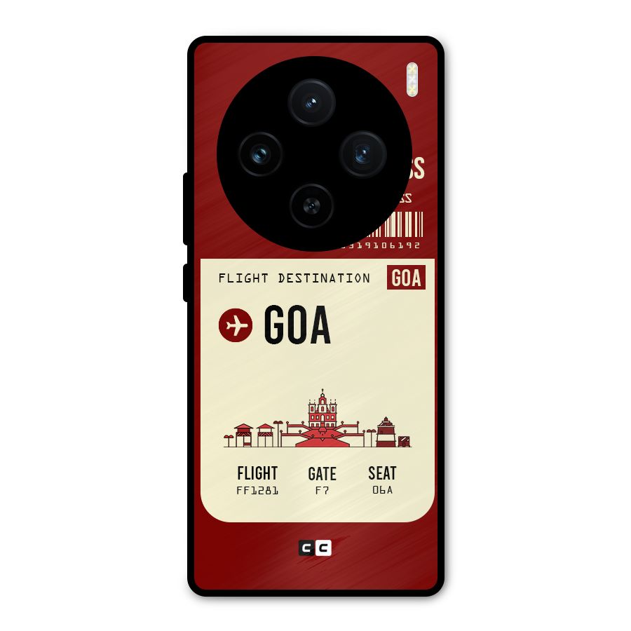 Goa Boarding Pass Metal Back Case for Vivo X100