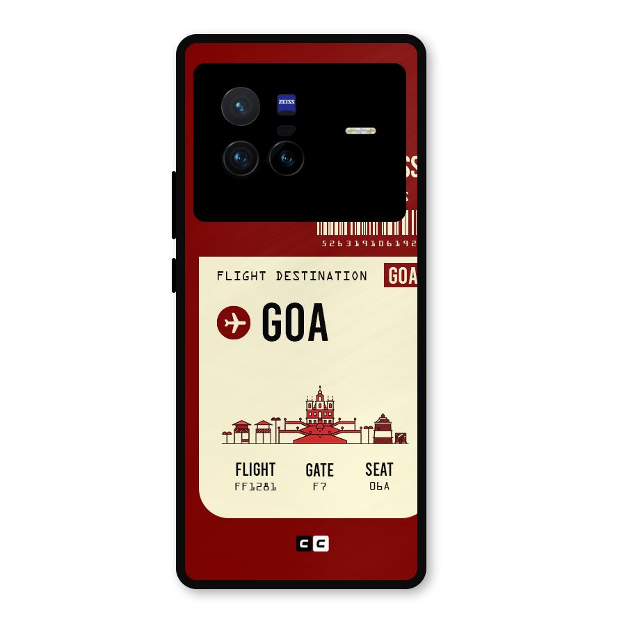 Goa Boarding Pass Metal Back Case for Vivo X80