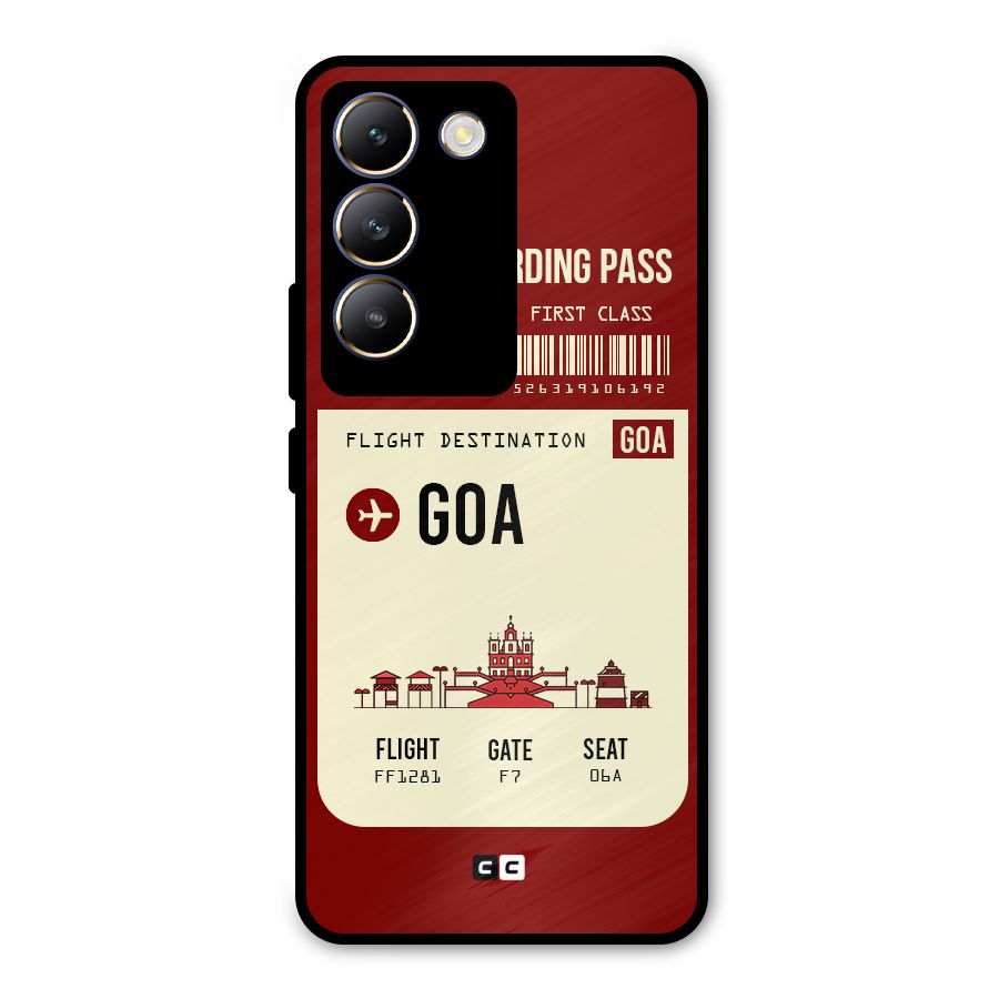 Goa Boarding Pass Metal Back Case for Vivo Y200e