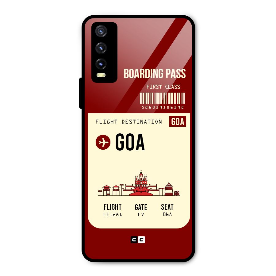 Goa Boarding Pass Metal Back Case for Vivo Y20g