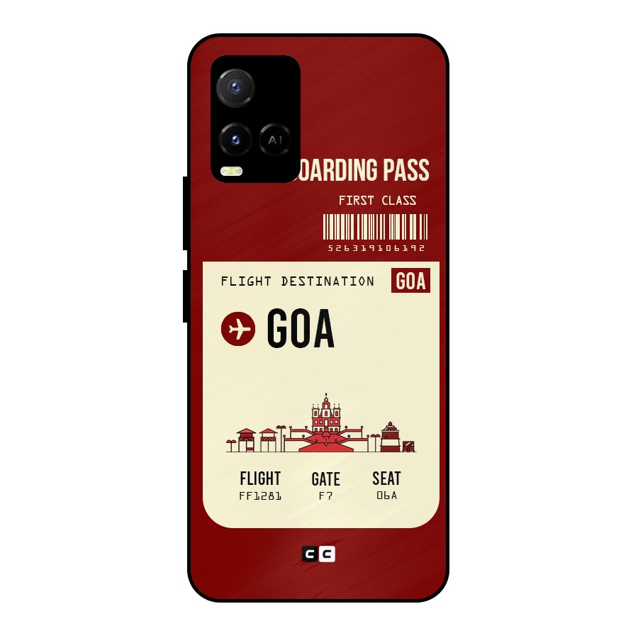 Goa Boarding Pass Metal Back Case for Vivo Y21 2021