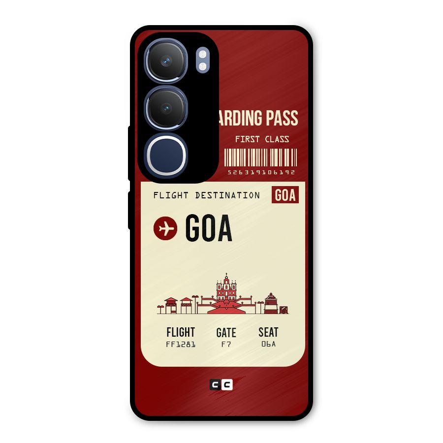 Goa Boarding Pass Metal Back Case for Vivo Y29
