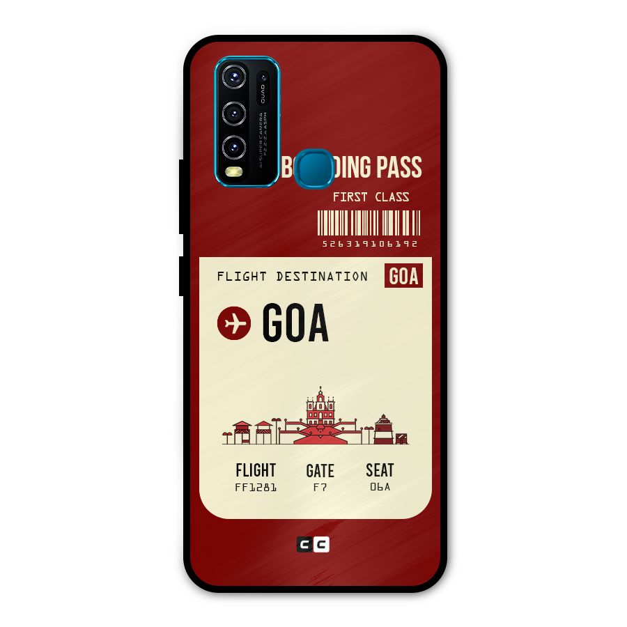 Goa Boarding Pass Metal Back Case for Vivo Y50