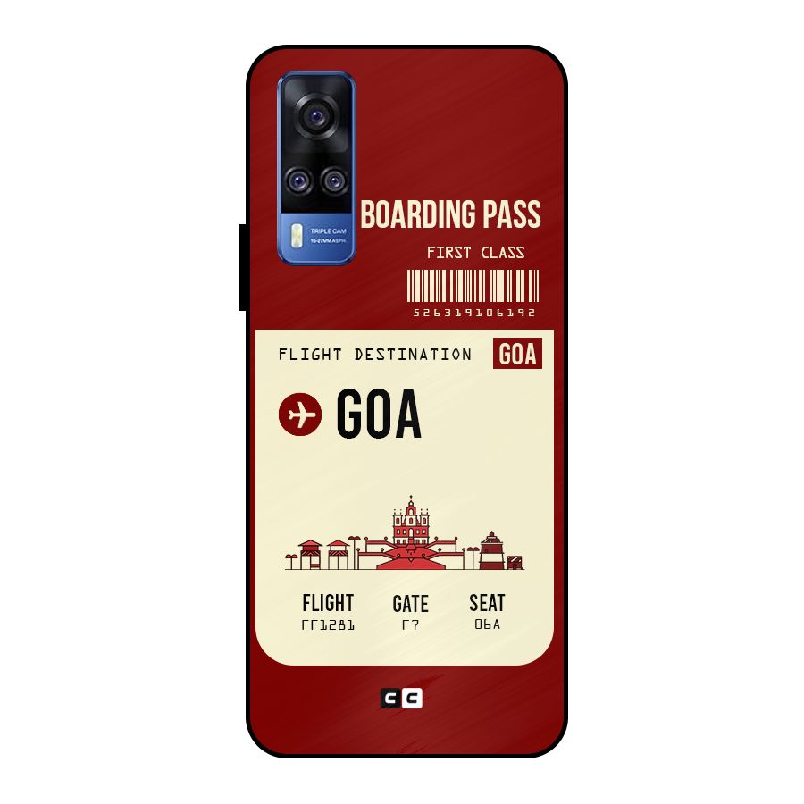 Goa Boarding Pass Metal Back Case for Vivo Y51