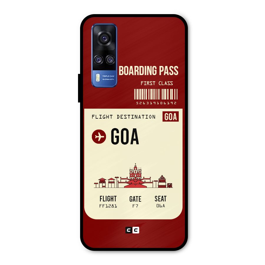 Goa Boarding Pass Metal Back Case for Vivo Y51A