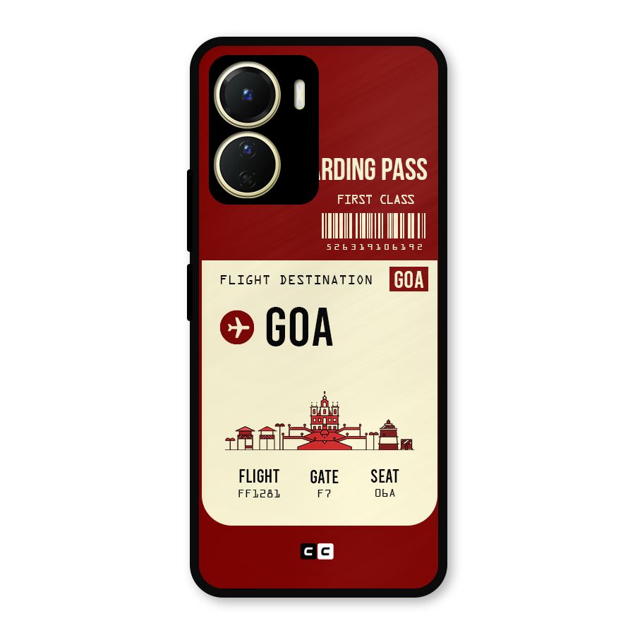 Goa Boarding Pass Metal Back Case for Vivo Y56