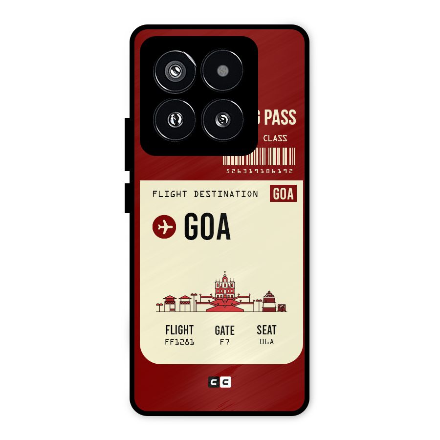 Goa Boarding Pass Metal Back Case for Xiaomi 14 Pro