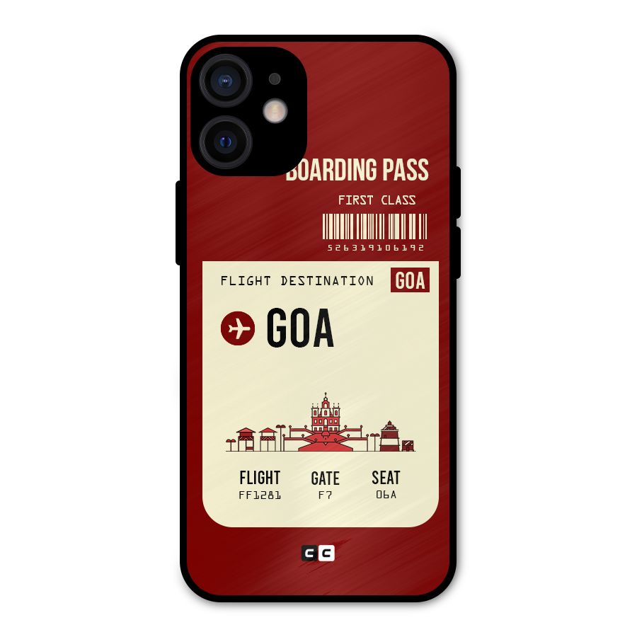 Goa Boarding Pass Metal Back Case for iPhone 12 Mini