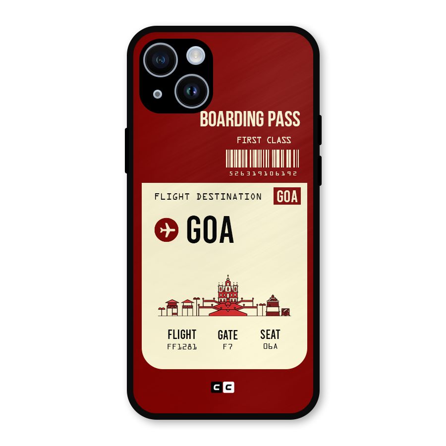 Goa Boarding Pass Metal Back Case for iPhone 14