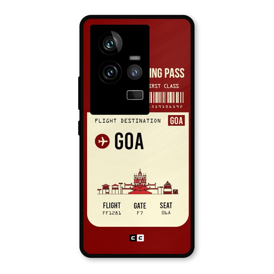 Goa Boarding Pass Metal Back Case for iQOO 11 5G