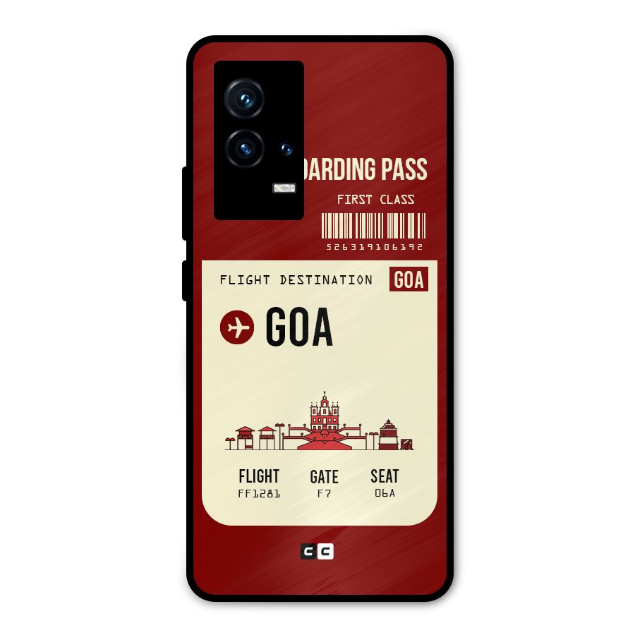 Goa Boarding Pass Metal Back Case for iQOO 9 5G