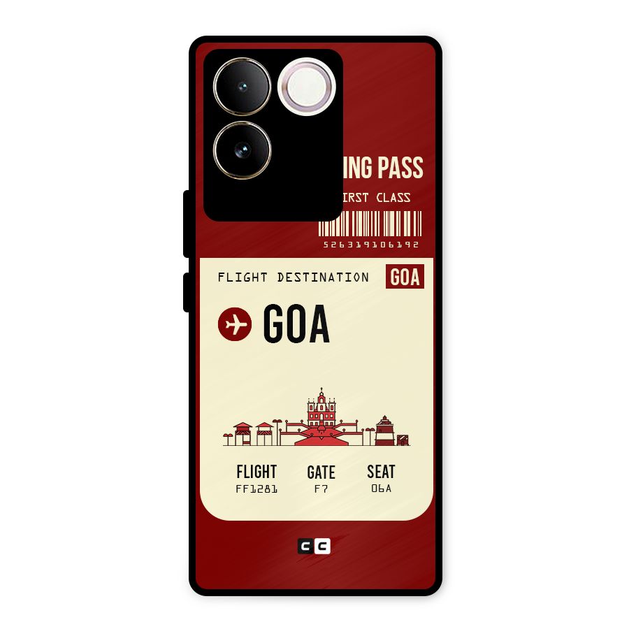 Goa Boarding Pass Metal Back Case for iQOO Z7 Pro