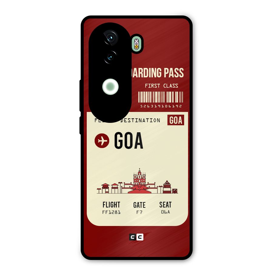Goa Boarding Pass Metal Back Case for iQOO Z9s