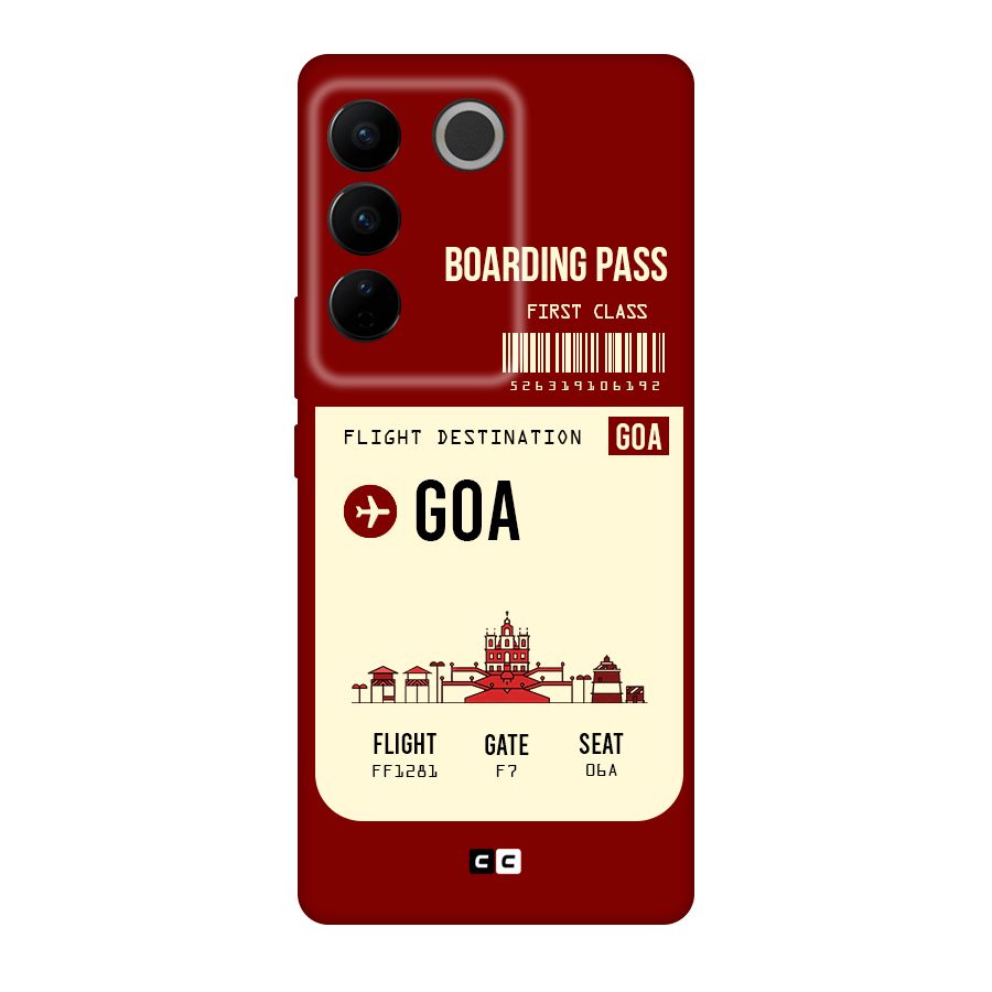 Goa Boarding Pass Original Polycarbonate Back Case for Vivo V27