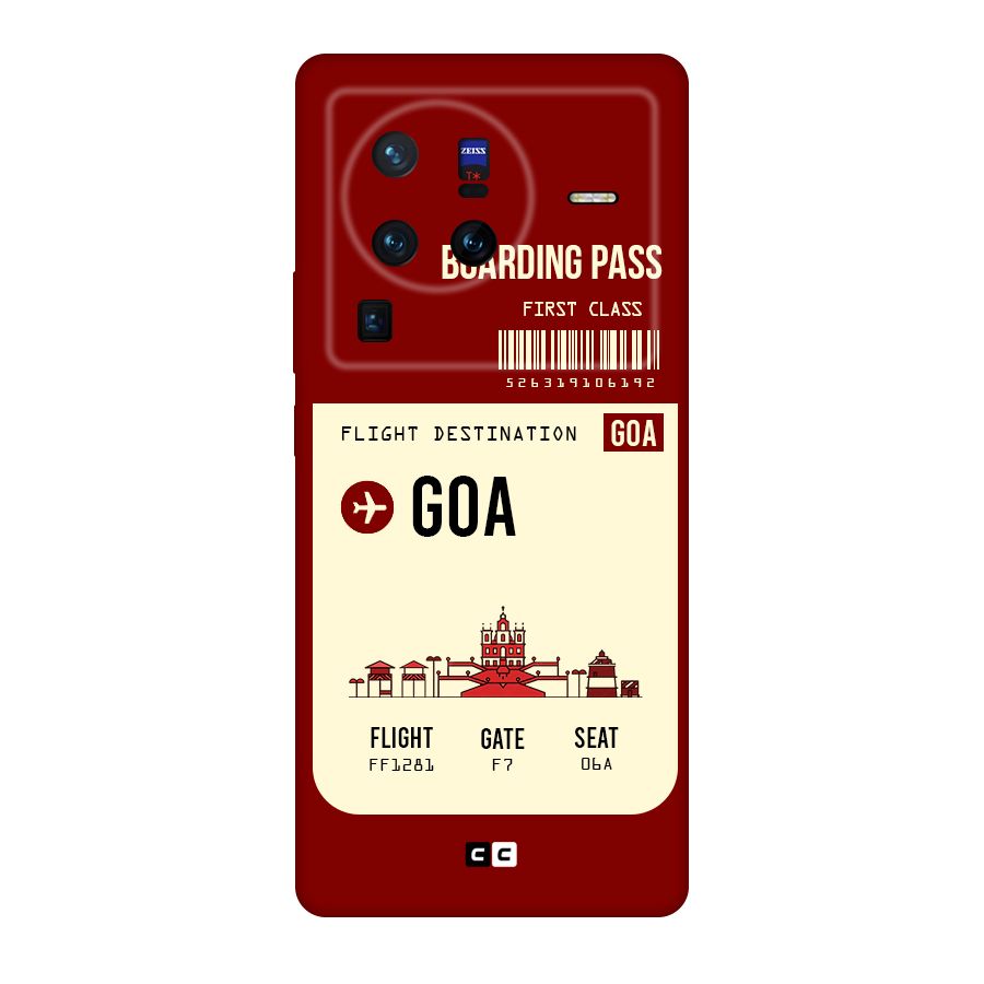 Goa Boarding Pass Original Polycarbonate Back Case for Vivo X80