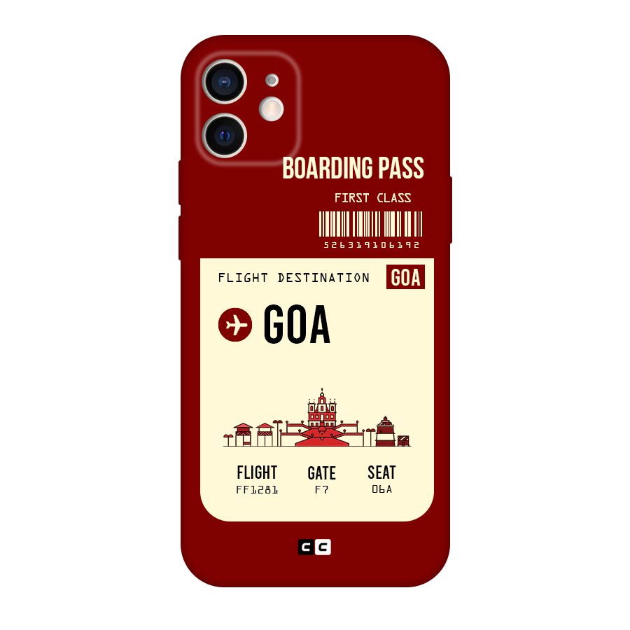 Goa Boarding Pass Original Polycarbonate Back Case for iPhone 12