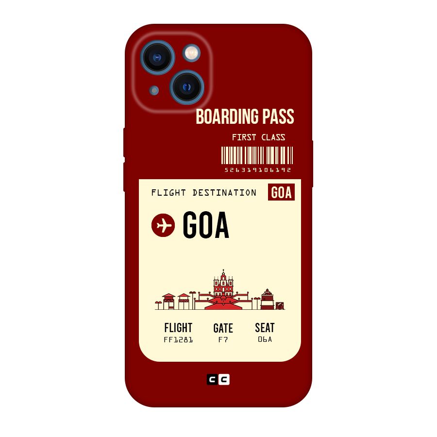 Goa Boarding Pass Original Polycarbonate Back Case for iPhone 13