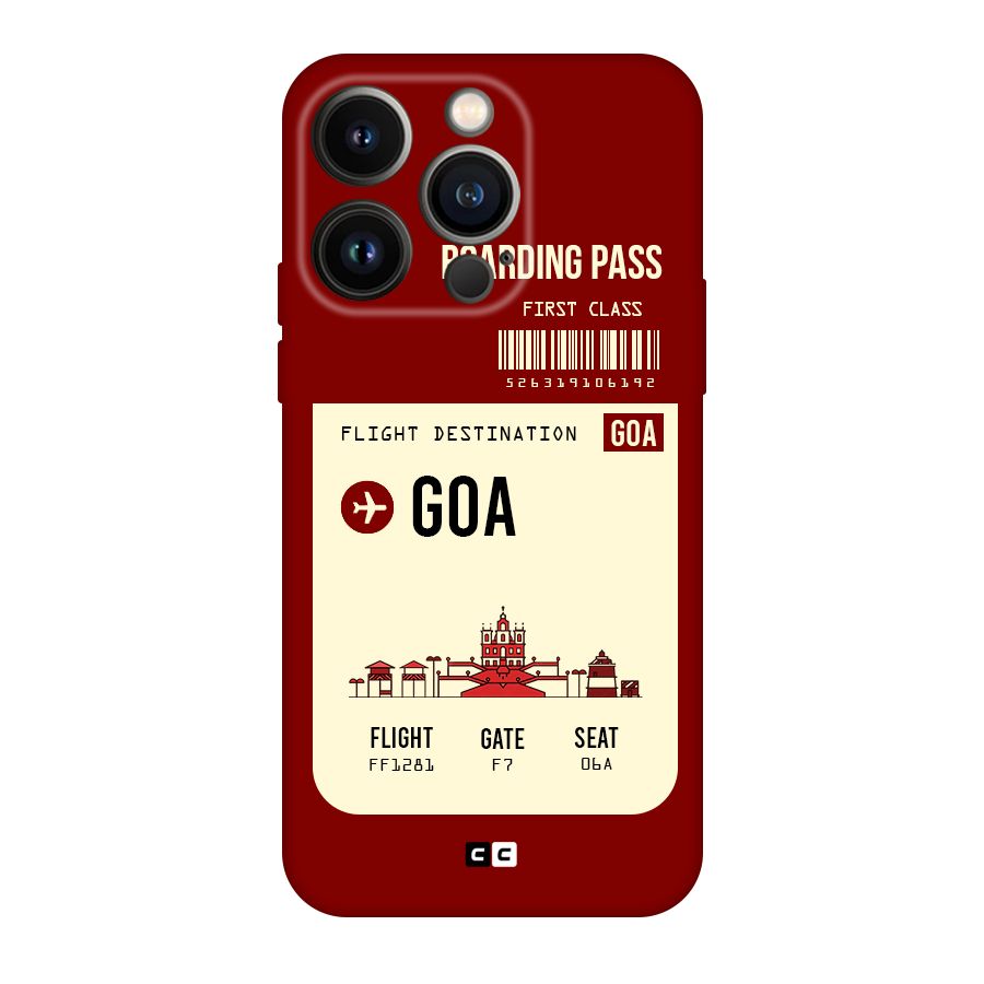 Goa Boarding Pass Original Polycarbonate Back Case for iPhone 14 Pro