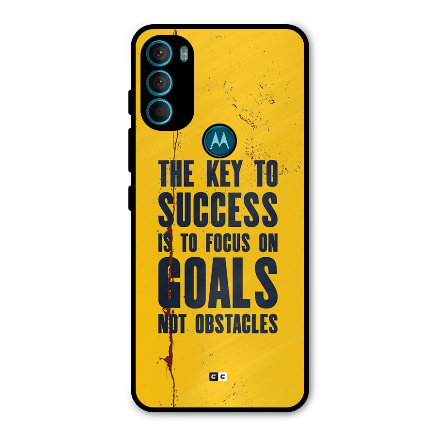 Goals Not Obstacles Metal Back Case for Moto G71 5G
