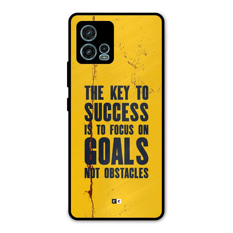 Goals Not Obstacles Metal Back Case for Moto G72