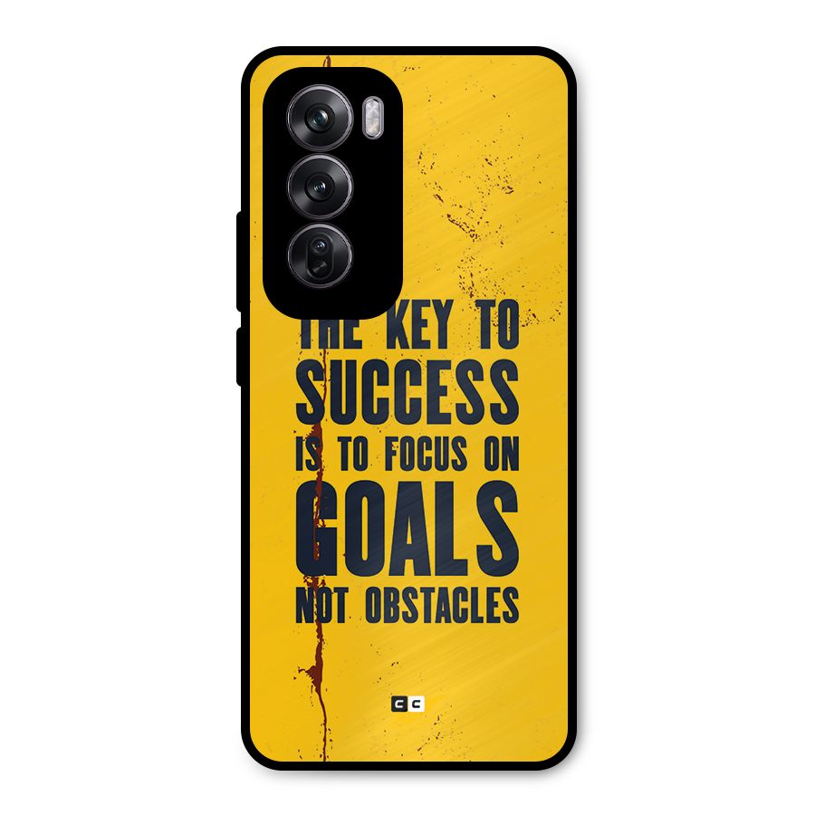 Goals Not Obstacles Metal Back Case for Oppo Reno12 Pro