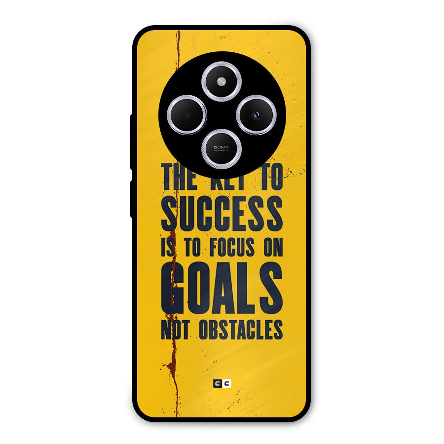 Goals Not Obstacles Metal Back Case for Poco M7