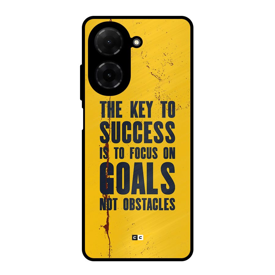 Goals Not Obstacles Metal Back Case for Redmi A5 4G