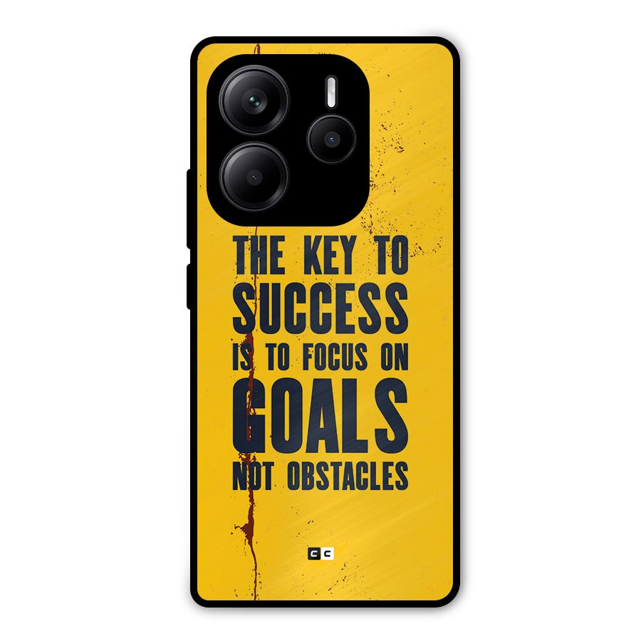 Goals Not Obstacles Metal Back Case for Redmi Note 14 5G