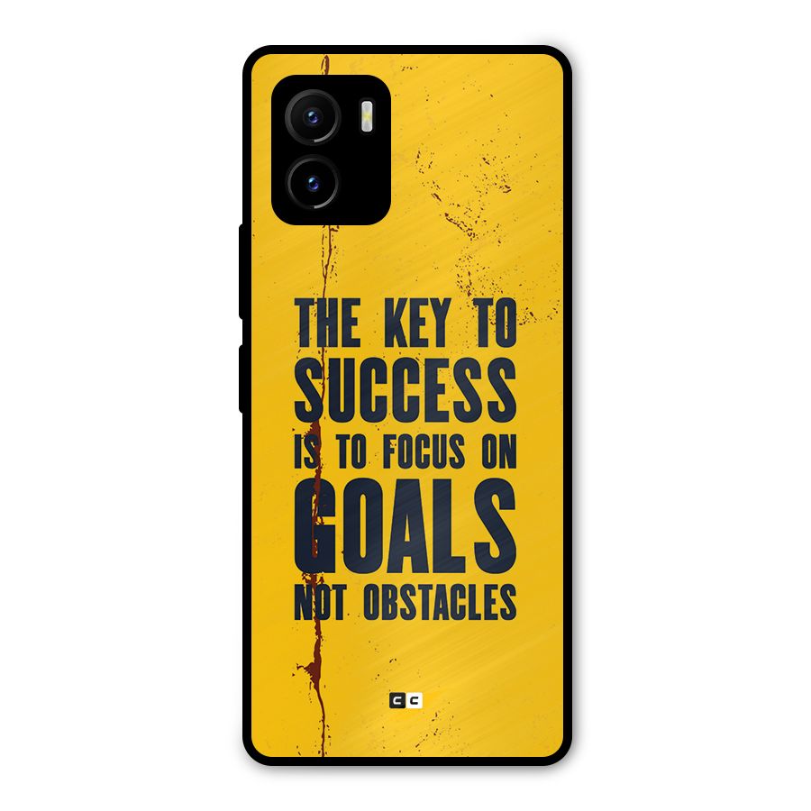 Goals Not Obstacles Metal Back Case for Vivo Y15s