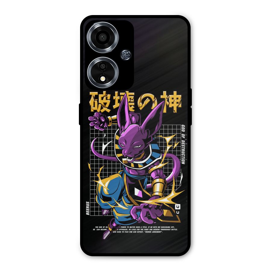God Of Destruction Metal Back Case for Oppo A59