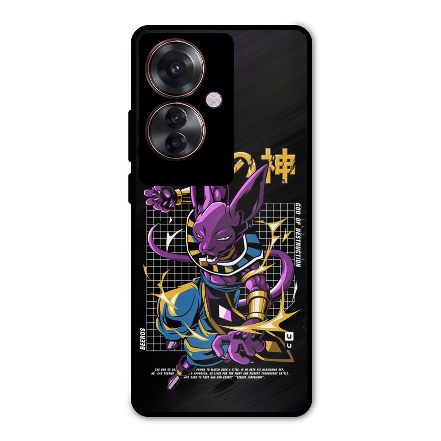God Of Destruction Metal Back Case for Oppo F25 Pro