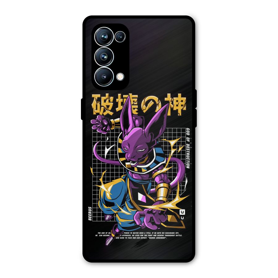 God Of Destruction Metal Back Case for Oppo Reno5 Pro 5G