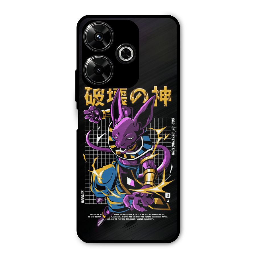 God Of Destruction Metal Back Case for Poco M6 Plus