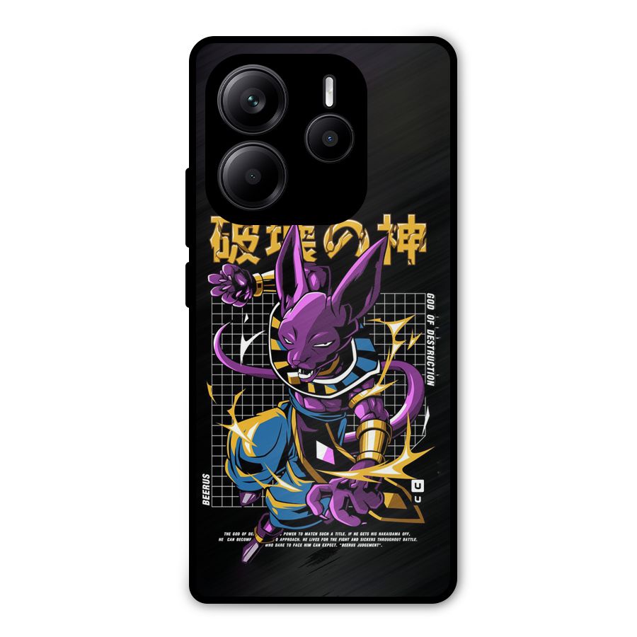 God Of Destruction Metal Back Case for Redmi Note 14 5G