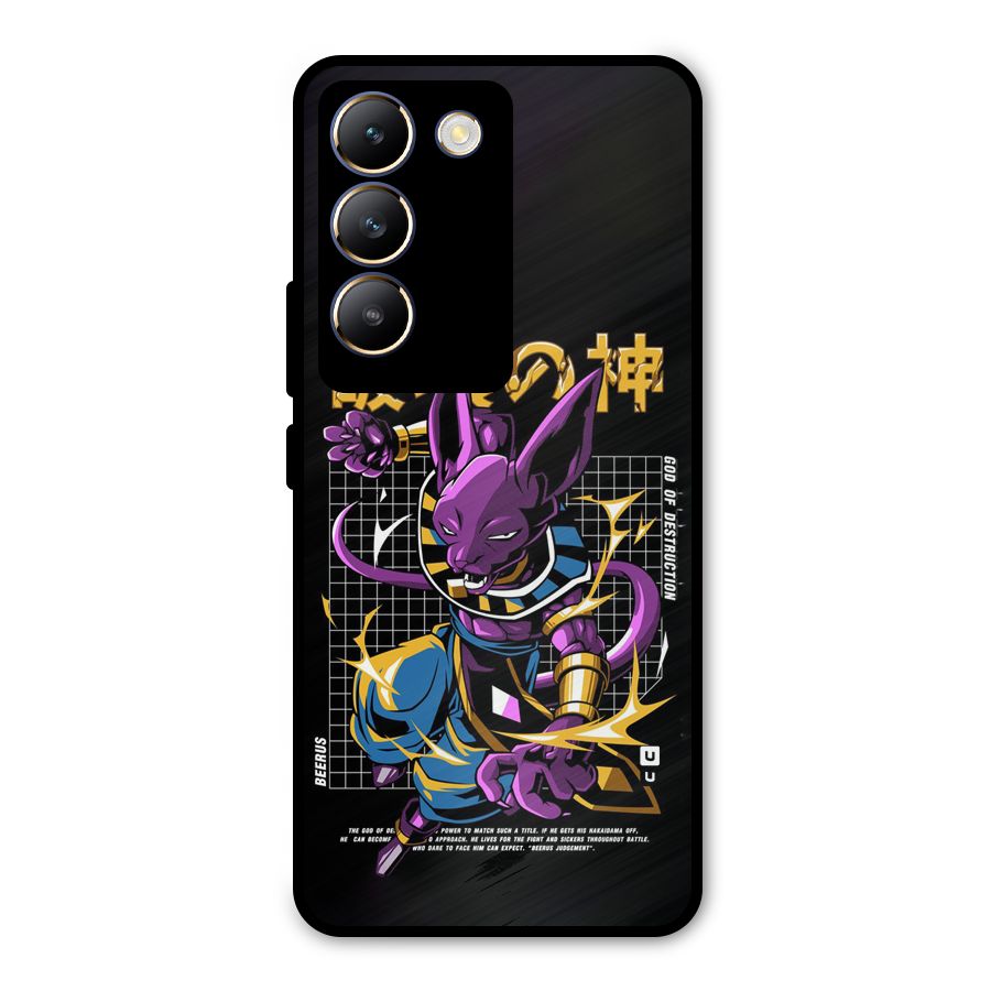 God Of Destruction Metal Back Case for Vivo T3 5G