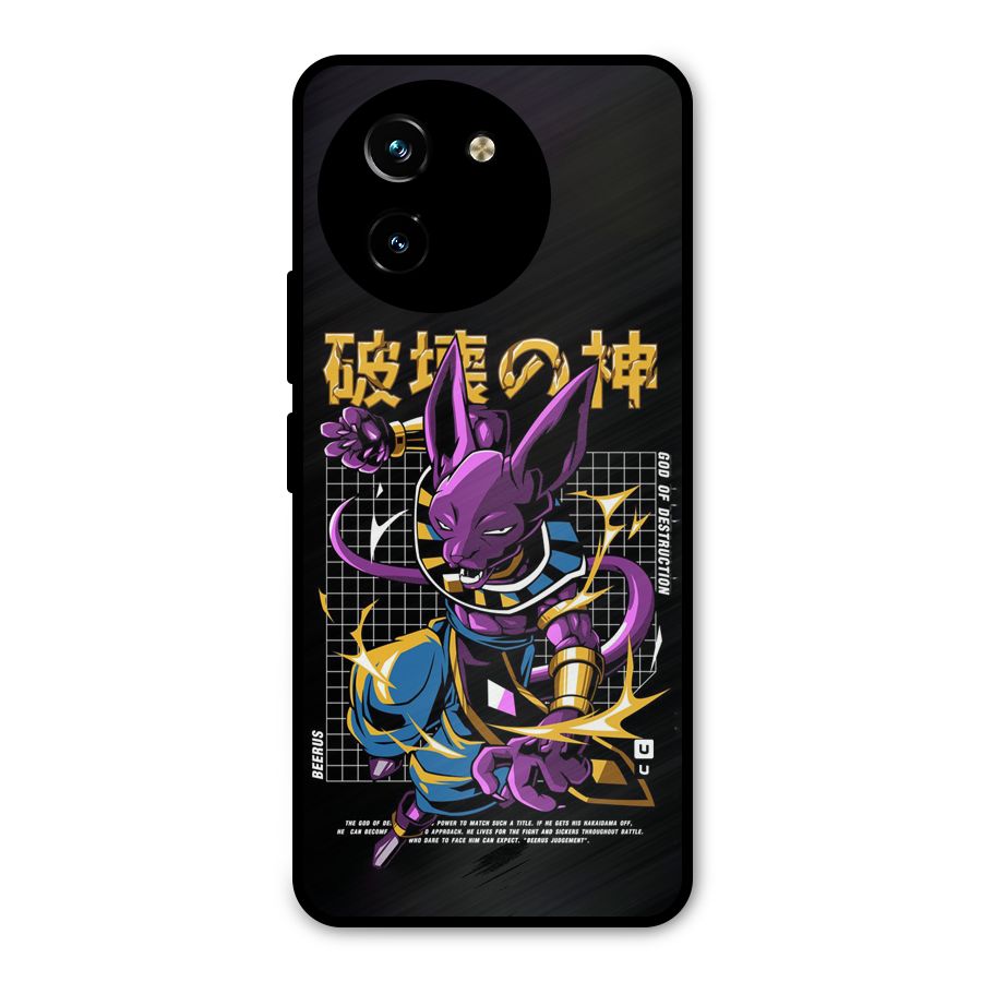 God Of Destruction Metal Back Case for Vivo T3x
