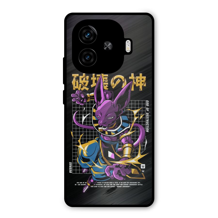 God Of Destruction Metal Back Case for iQOO Z9 Turbo