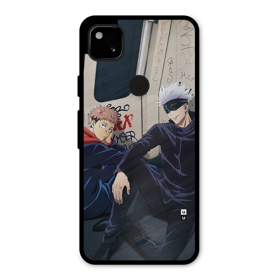 Gojo Itadori Travel Metal Back Case for Google Pixel 4a