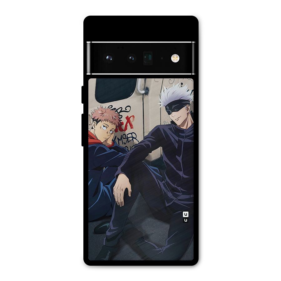 Gojo Itadori Travel Metal Back Case for Google Pixel 6 Pro