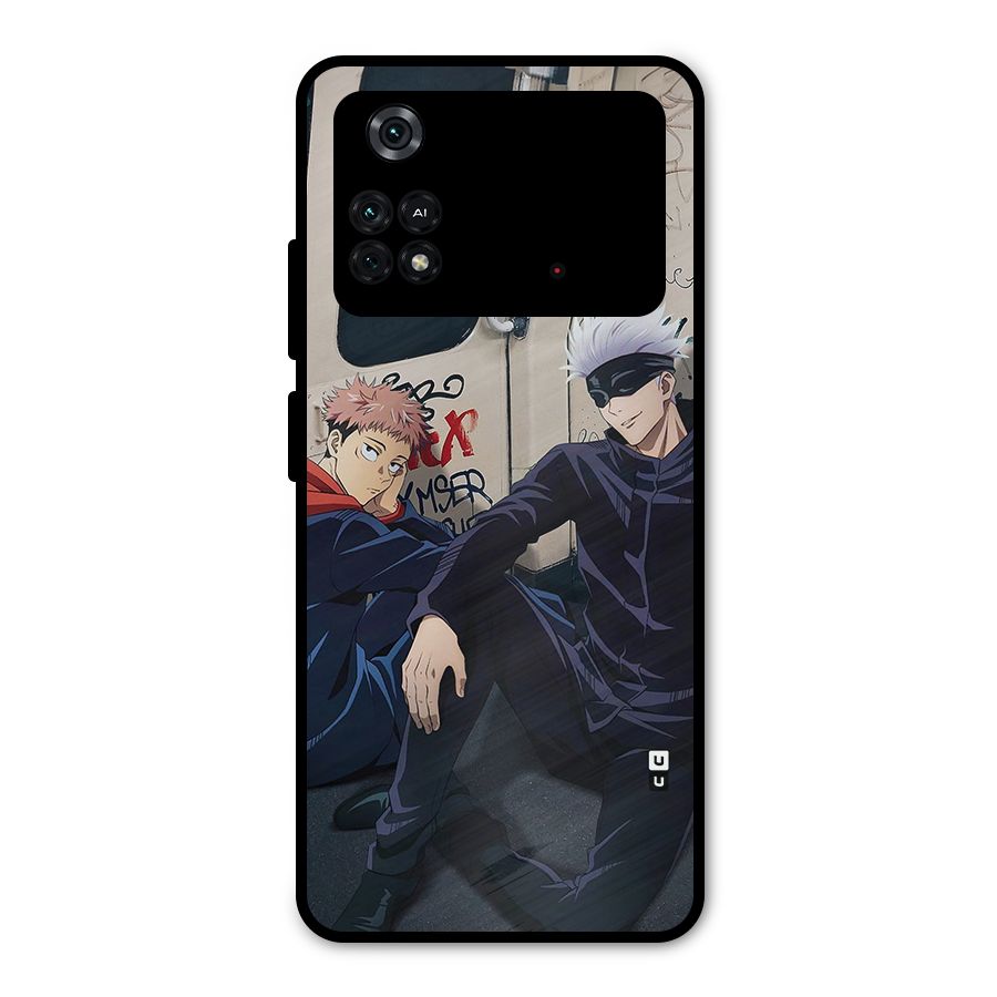 Gojo Itadori Travel Metal Back Case for Poco M4 Pro 4G