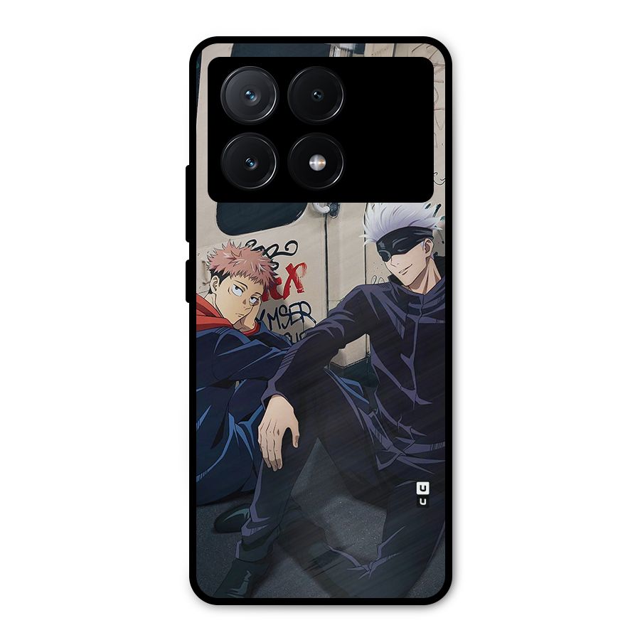 Gojo Itadori Travel Metal Back Case for Poco X6 Pro