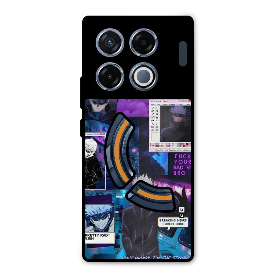 Gojo Quotes Bundle Metal Back Case for Infinix GT 20 Pro
