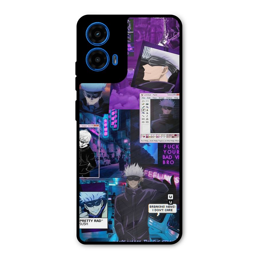 Gojo Quotes Bundle Metal Back Case for Moto G45