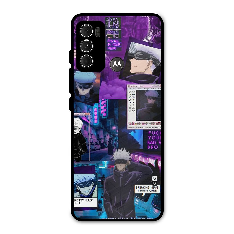 Gojo Quotes Bundle Metal Back Case for Moto G60